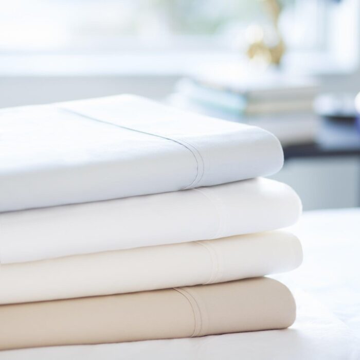 Woven 600TC Cotton Blend Sheet Set - IVORY - beddingbag.com