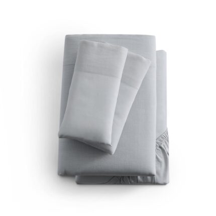 Malouf Linen-Weave Cotton Sheet Set - FOG - beddingbag.com