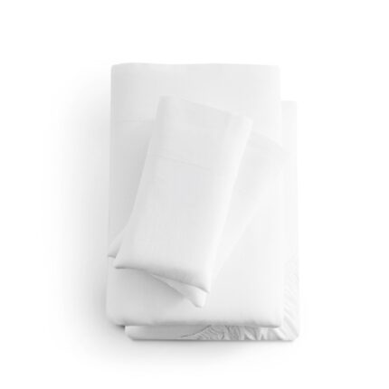 Malouf Linen-Weave Cotton Sheet Set - WHITE - beddingbag.com