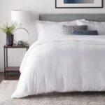 WOVEN RAYON DUVET SET - WHITE - beddingbag.com