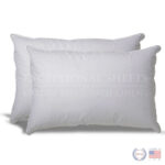 Set of 2 Hypoallergenic Down Alternative Pillows with 100% Cotton Ticking