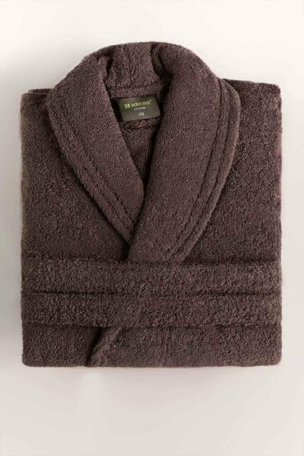 Combed Bathrobe - Brown - beddingbag.com