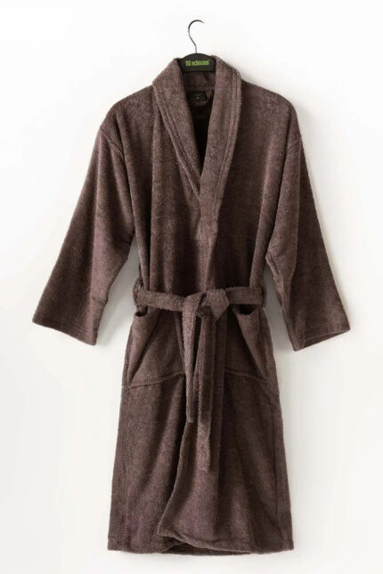 Combed Bathrobe - Brown - beddingbag.com