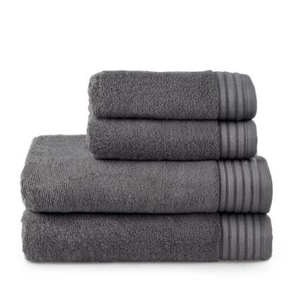 Egyptian Cotton Hand/Wash Towel Set of 4 - Dark Grey - beddingbag.com