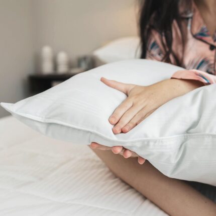 Down Extra Thin, Flat & Soft Pillow for Stomach Sleepers (Hypoallergenic) - beddingbag.com